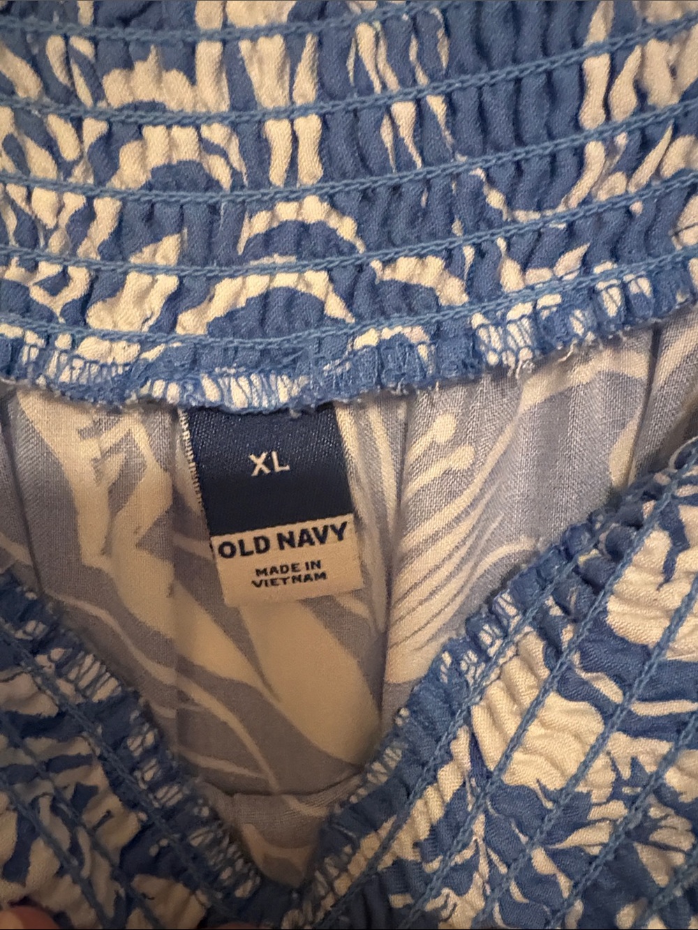 Old Navy Blue and White Smocked Sundress - Picture 3 of 4